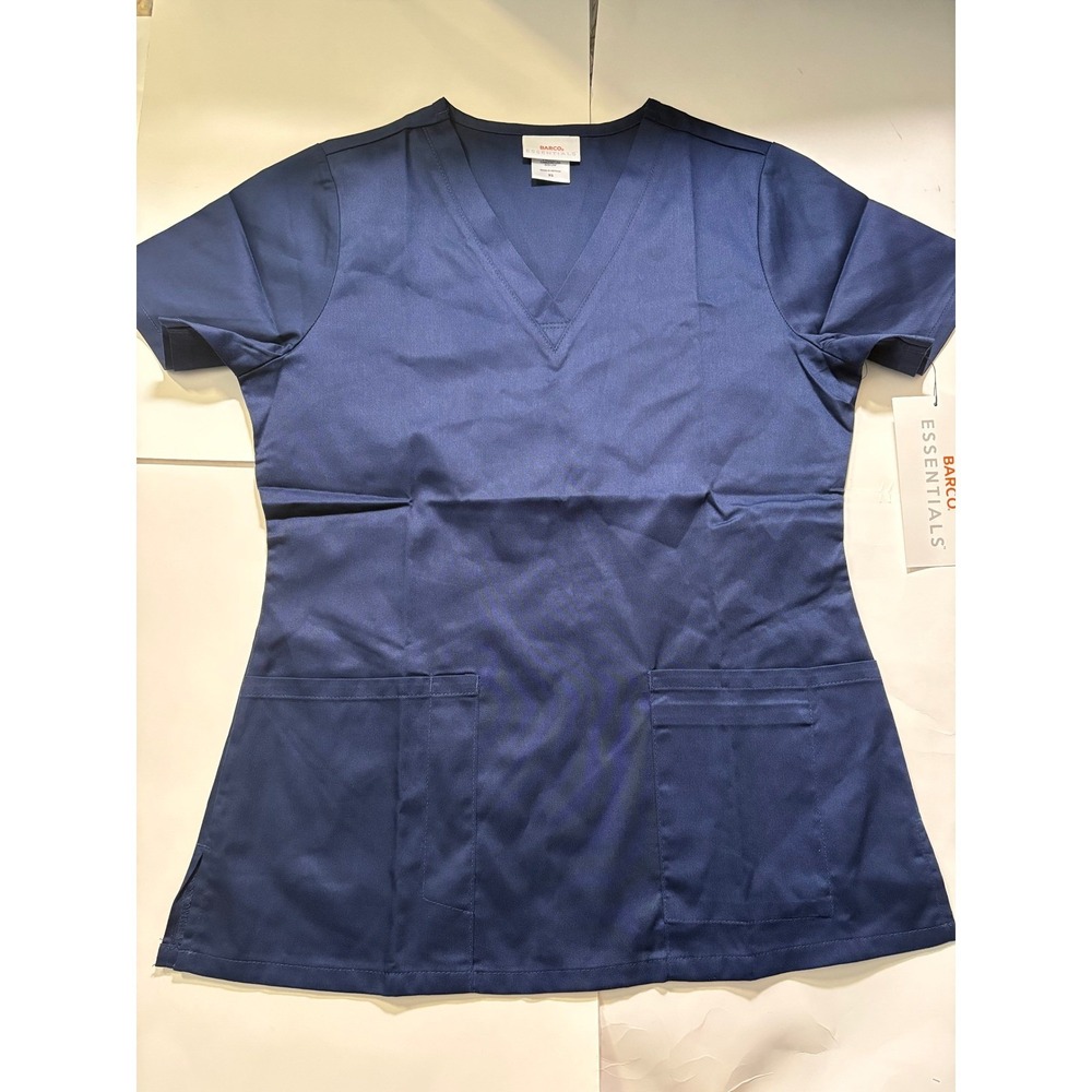 10 Pack Barco Essentials Scrub Top XS Navy V-Neck Medical Uniform  NWT‎
